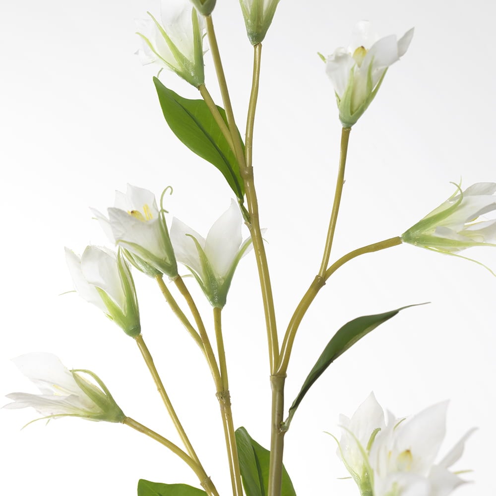 Fleur campanule blanche artificielle au toucher réel, 25" – Image 3 - Décors Véronneau
