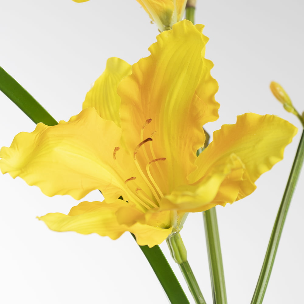 Yellow hemerocallis artificial flower, 30'' Décors Véronneau