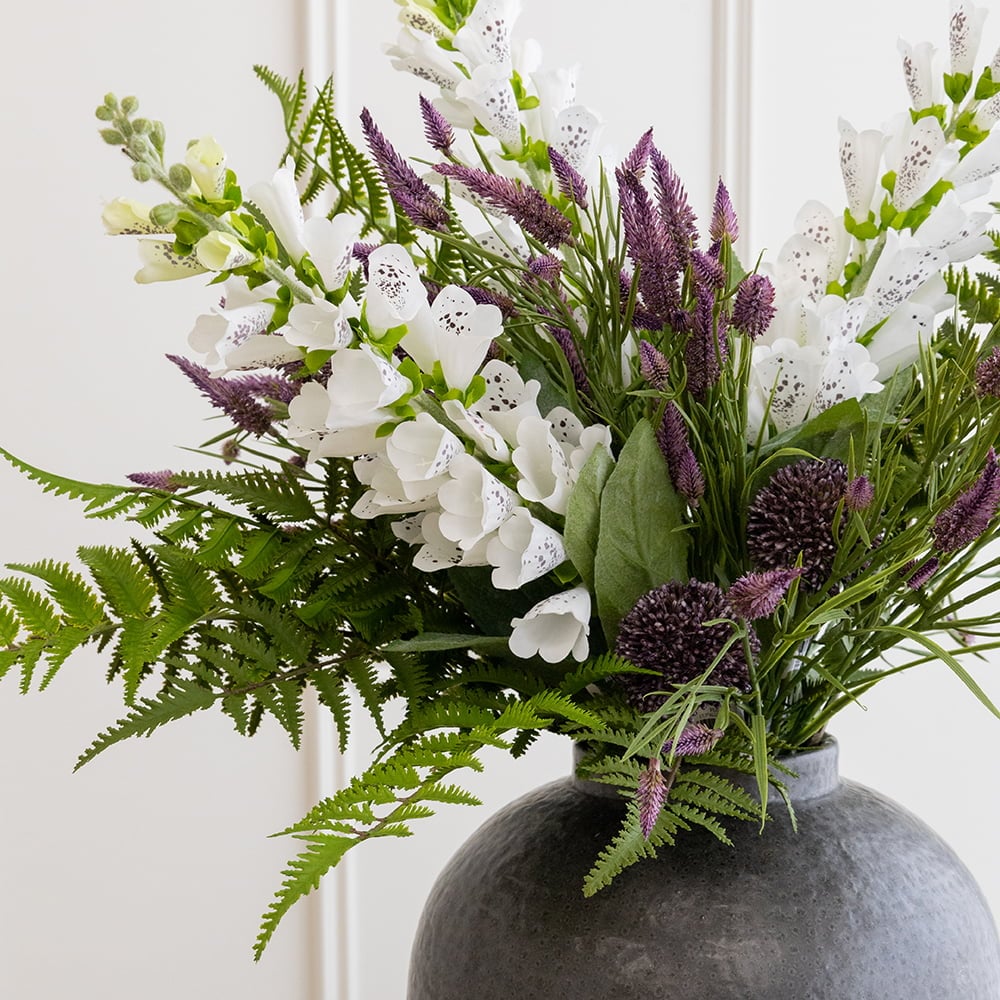 Fleur artificielle, digitale blanche, 36,5