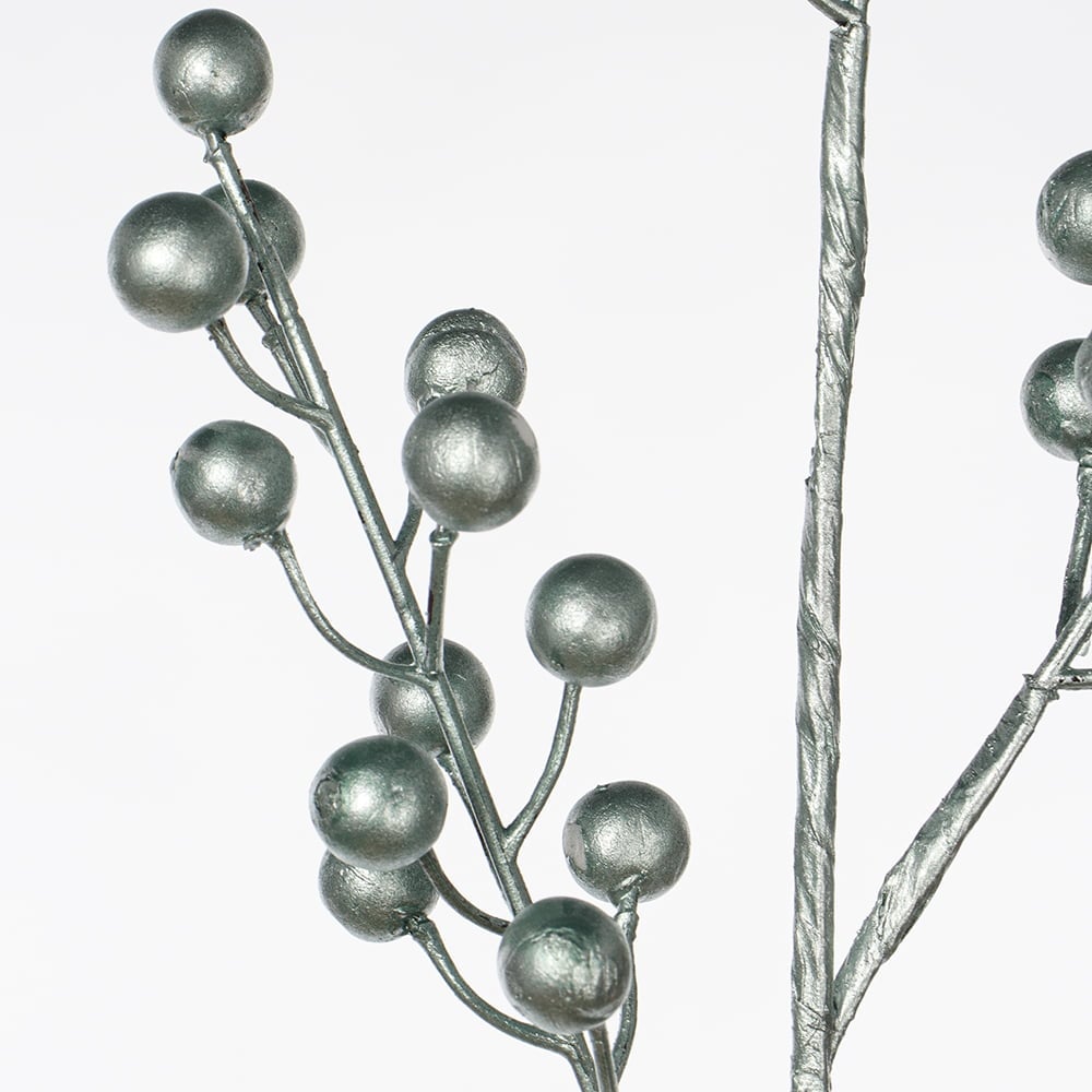 Artificial light blue berry pick, 17