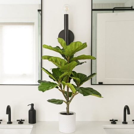 Plante artificielle ficus lyrata en pot, 30