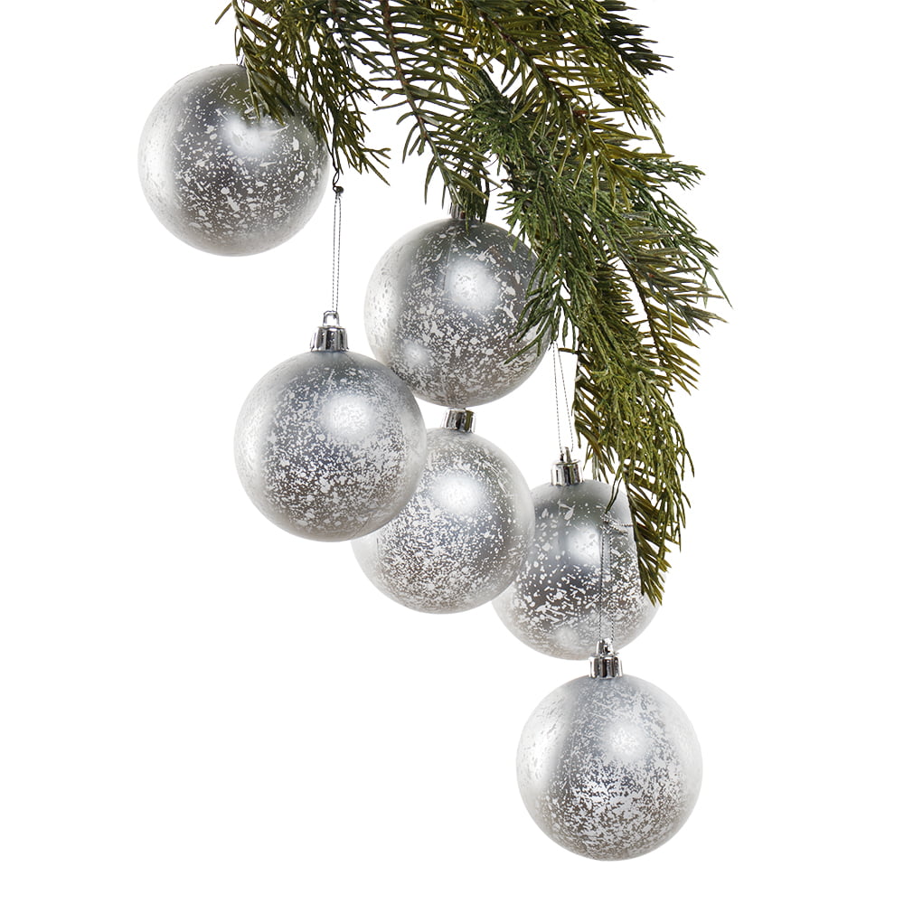 Boîte de boules de Noël argent mercure mat, 3-5'' – Image 3 - Décors Véronneau