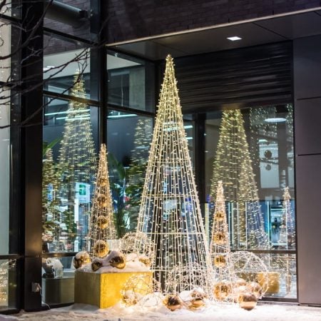 Boule en acier galvanisé avec lumières DEL blanc chaud, 36
