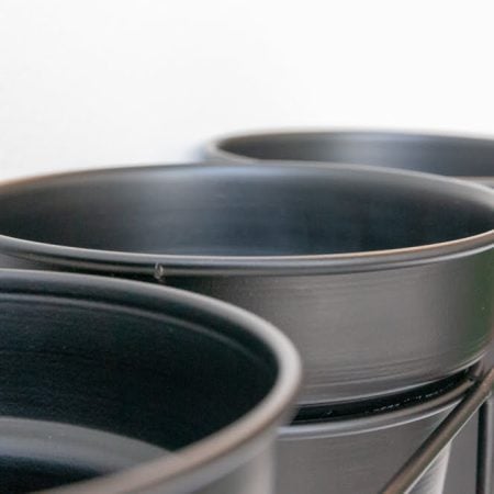 Support à pots de fleurs en métal noir - Décors Véronneau