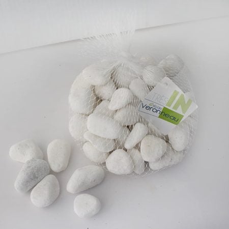 Sac 1kg de galets blancs polis, 20-40mm - Décors Véronneau