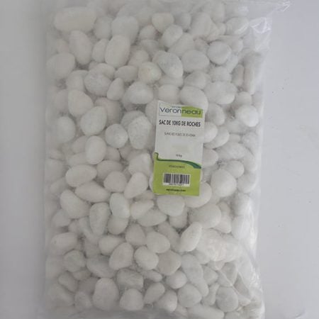 Sac 10kg de galets blancs polis, 20-40mm - Décors Véronneau