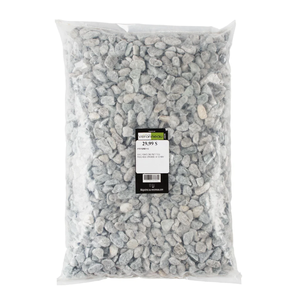 Sac 10kg de petites roches grises, 8-12mm – Image 2 - Décors Véronneau