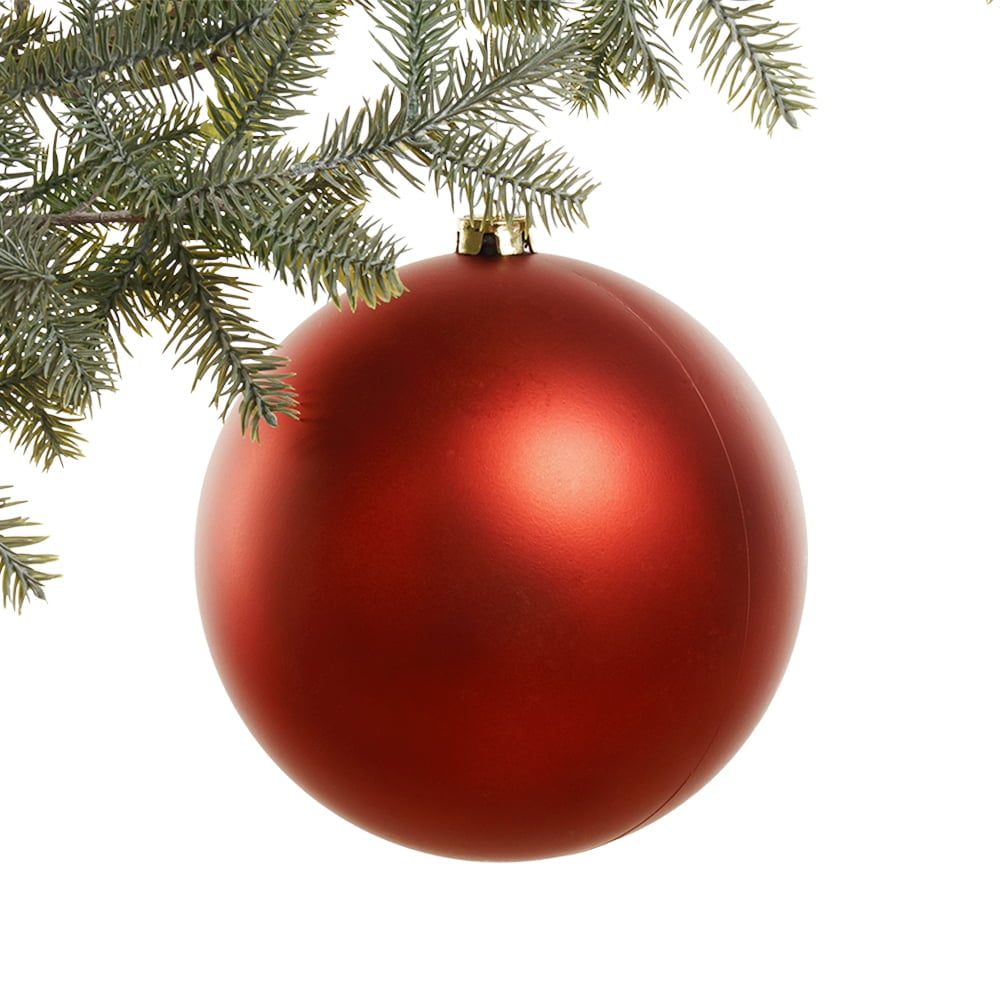 Boule de Noël géante rouge matte, 8''