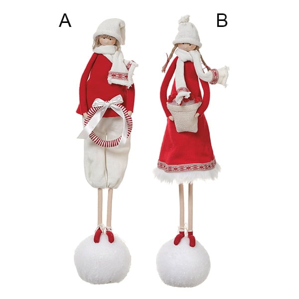 Red winter child figurine, 27,5