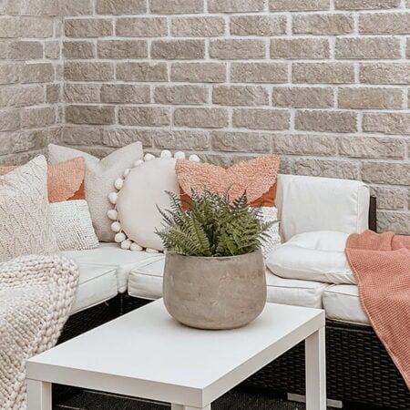 Outdoor artificial fern leaf plant, 17'' - Décors Véronneau