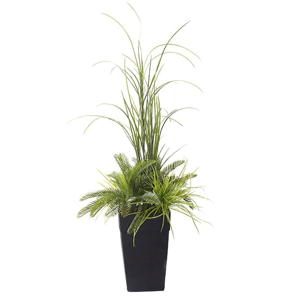Artificial cycas and grass potted arrangement, 55