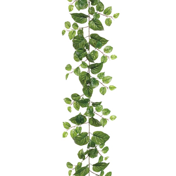 Artificial large leaf pothos garland, 72''