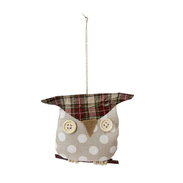 White polkadots owl ornament 4