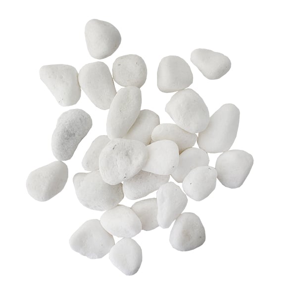 Sac 10kg de galets blancs polis, 20-40mm