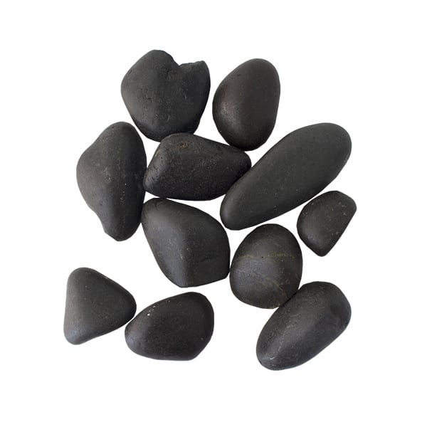 Sac 10kg de galets noirs polis, 20-40mm