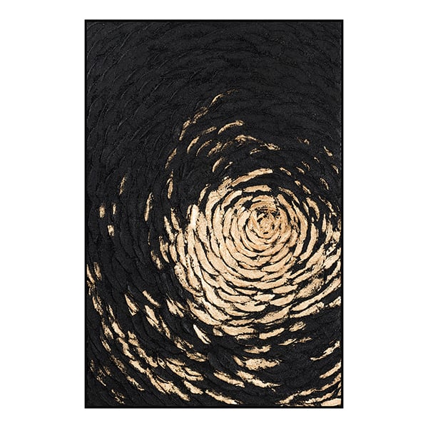 Minimalist white and gold wall art, 47 x 32