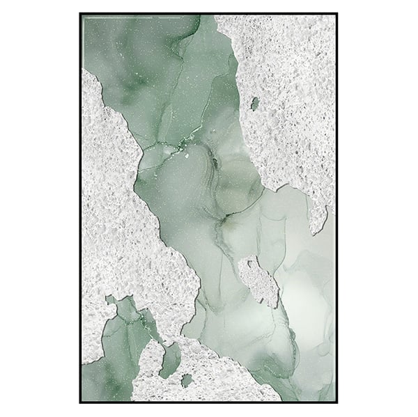 Mint green modern wall art, 32 x 47