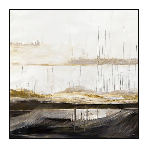 Golden landscape wall art, 32 x 32