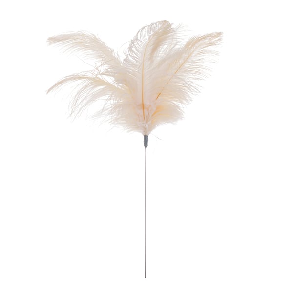 Tige de plumes d'autruche blanches, 14''