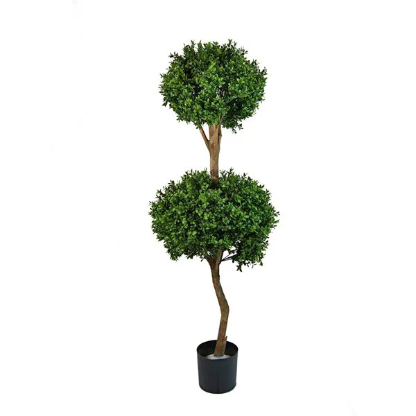 Artificial double boxwood topiary, 54''
